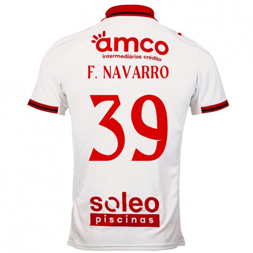 Danxen Men Fran Navarro #39 White Red Away Jersey 2025/26 T-Shirt