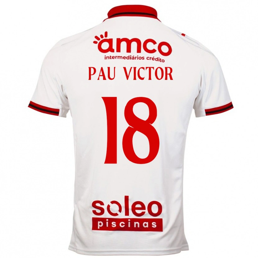 Danxen Men Pau Víctor #18 White Red Away Jersey 2025/26 T-Shirt