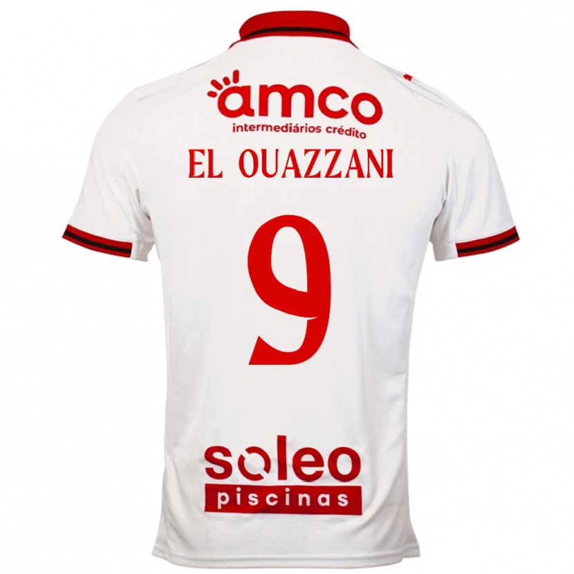 Danxen Men Amine El Ouazzani #9 White Red Away Jersey 2025/26 T-Shirt