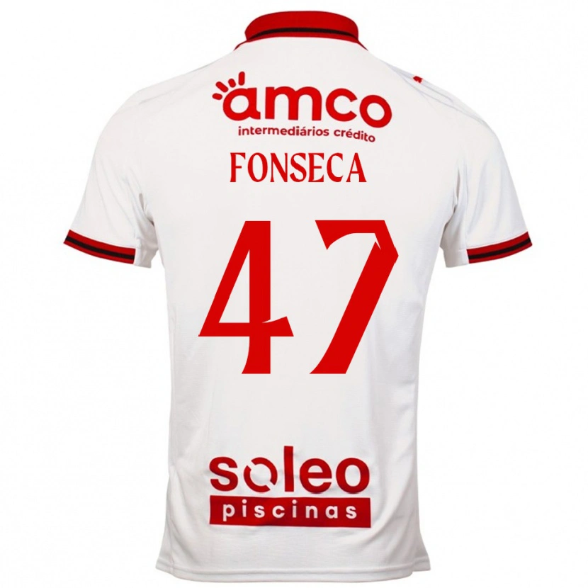 Danxen Men Diogo Fonseca #47 White Red Away Jersey 2025/26 T-Shirt