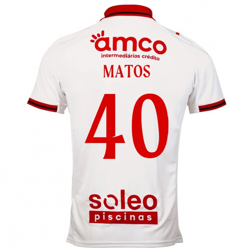 Danxen Men João Matos #40 White Red Away Jersey 2025/26 T-Shirt