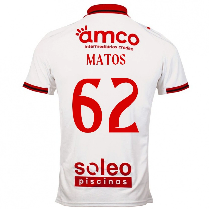 Danxen Men Nuno Matos #62 White Red Away Jersey 2025/26 T-Shirt