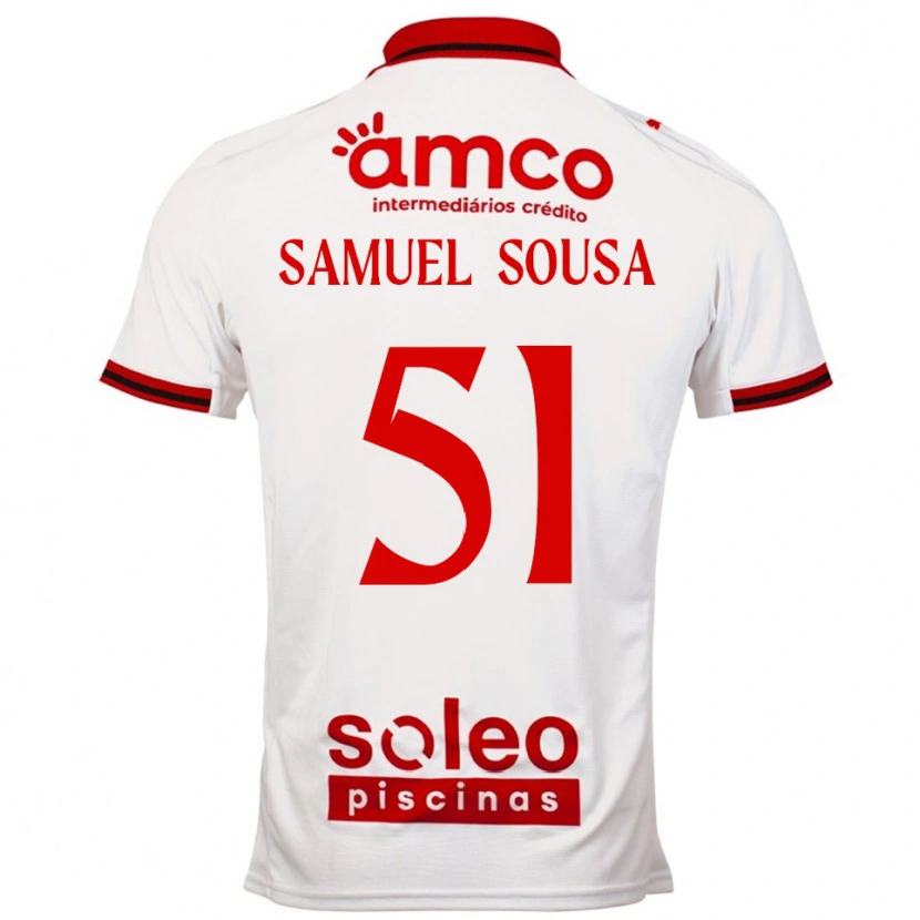 Danxen Men Samu Sousa #51 White Red Away Jersey 2025/26 T-Shirt