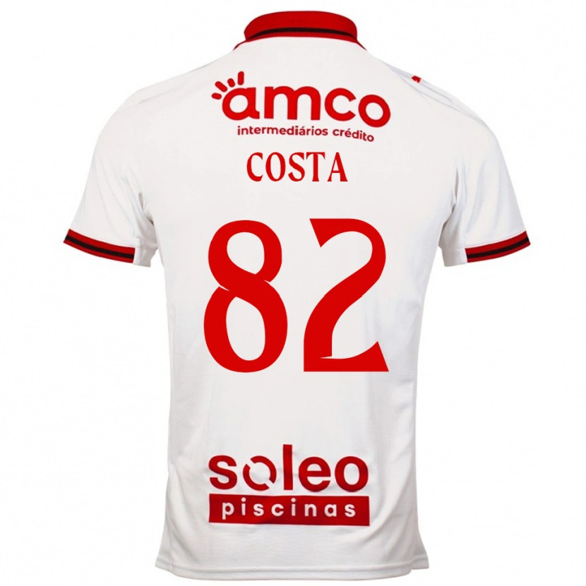 Danxen Men Gui Costa #82 White Red Away Jersey 2025/26 T-Shirt