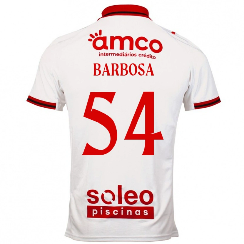 Danxen Men Gui Barbosa #54 White Red Away Jersey 2025/26 T-Shirt
