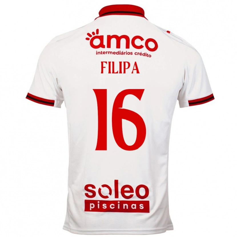 Danxen Men Ágata Filipa #16 White Red Away Jersey 2025/26 T-Shirt