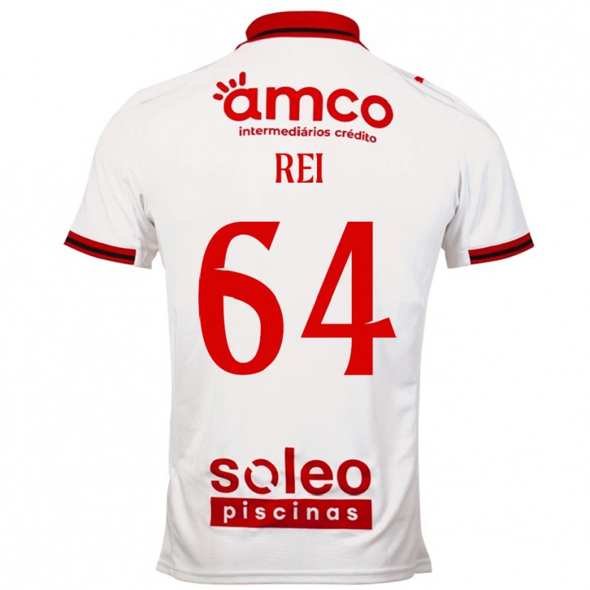 Danxen Men Ricardo Rei #64 White Red Away Jersey 2025/26 T-Shirt