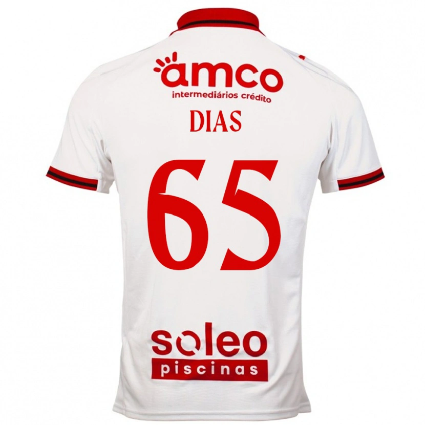 Danxen Men Leandro Dias #65 White Red Away Jersey 2025/26 T-Shirt