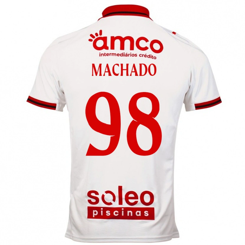 Danxen Men Gonçalo Machado #98 White Red Away Jersey 2025/26 T-Shirt