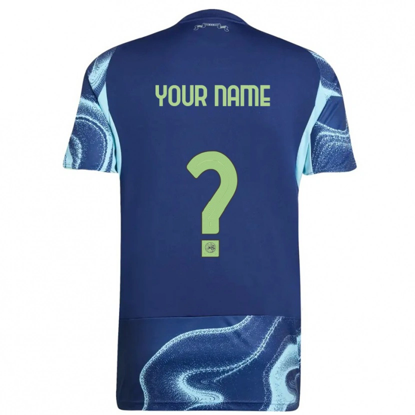 Danxen Men Your Name #0 Navy Sky Blue Away Jersey 2025/26 T-Shirt