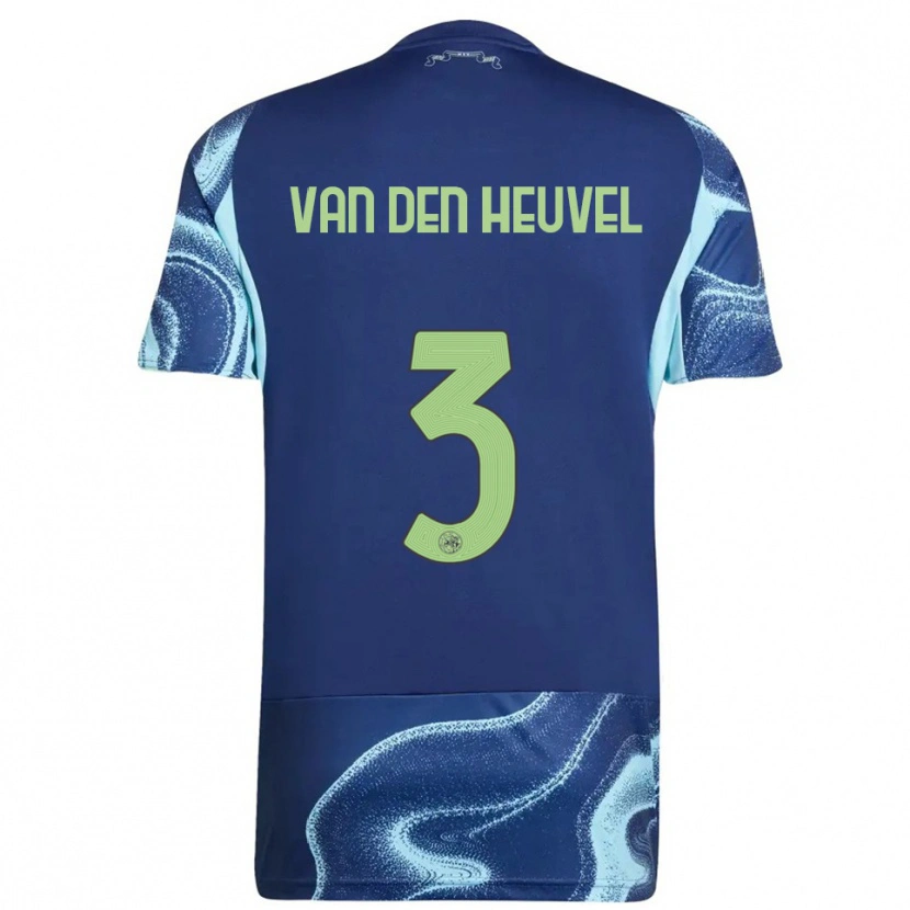Danxen Men Nino Van Den Heuvel #3 Navy Sky Blue Away Jersey 2025/26 T-Shirt