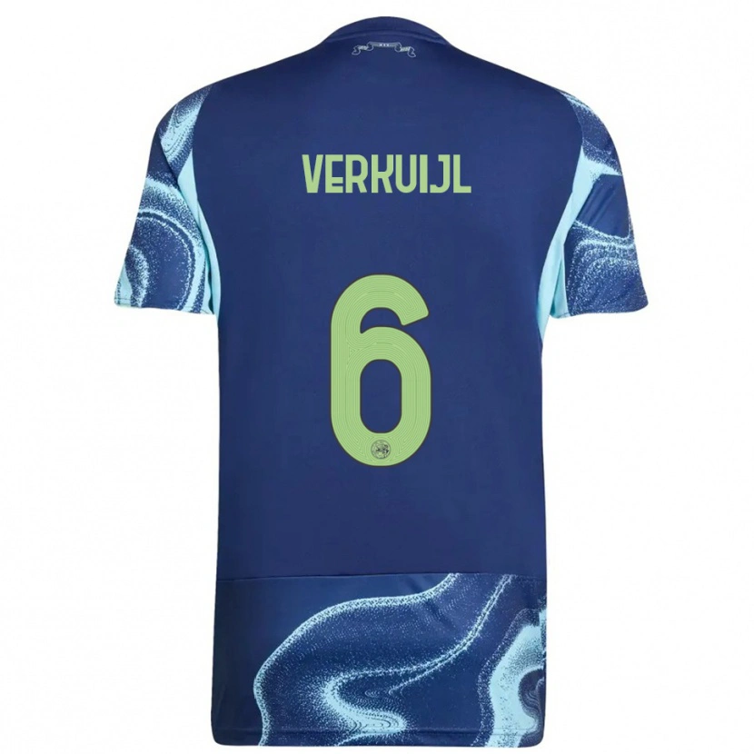 Danxen Men Mark Verkuijl #6 Navy Sky Blue Away Jersey 2025/26 T-Shirt