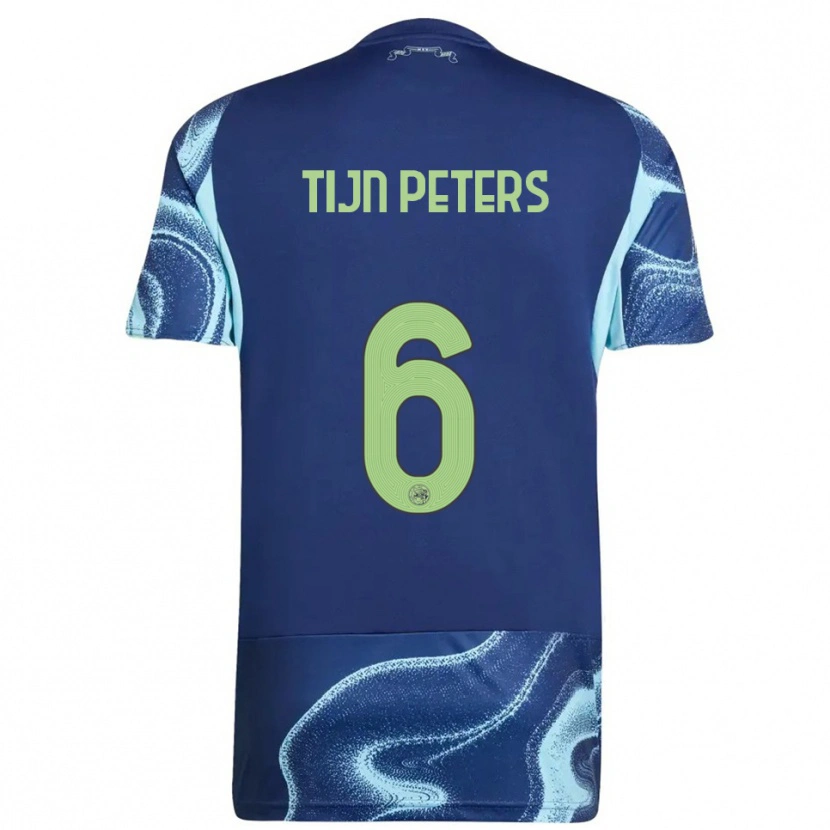 Danxen Men Tijn Peters #6 Navy Sky Blue Away Jersey 2025/26 T-Shirt