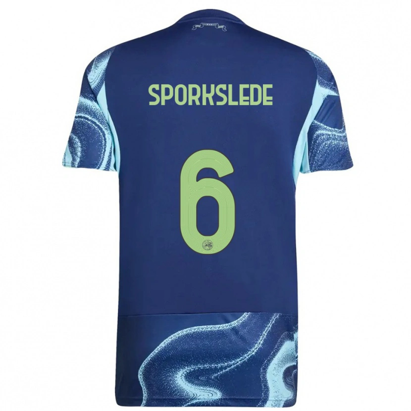 Danxen Men Fabian Sporkslede #6 Navy Sky Blue Away Jersey 2025/26 T-Shirt