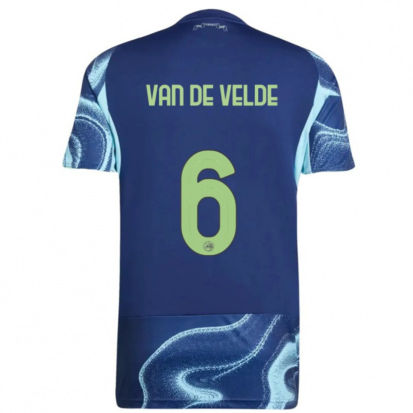 Danxen Men Jonna Van De Velde #6 Navy Sky Blue Away Jersey 2025/26 T-Shirt