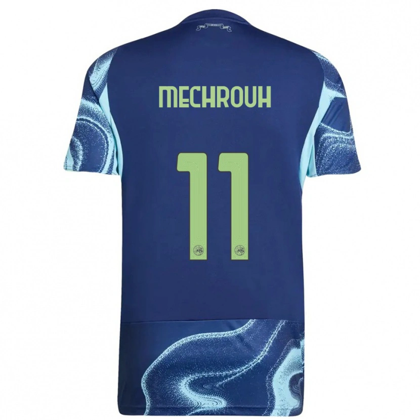 Danxen Men Elias Mechrouh #11 Navy Sky Blue Away Jersey 2025/26 T-Shirt