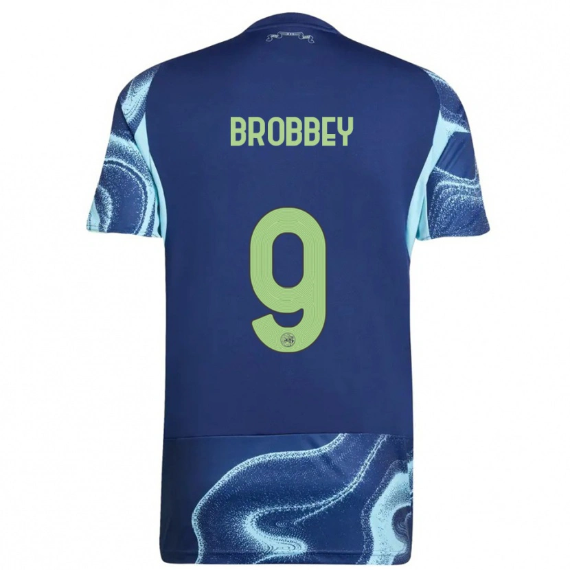 Danxen Men Brian Brobbey #9 Navy Sky Blue Away Jersey 2025/26 T-Shirt