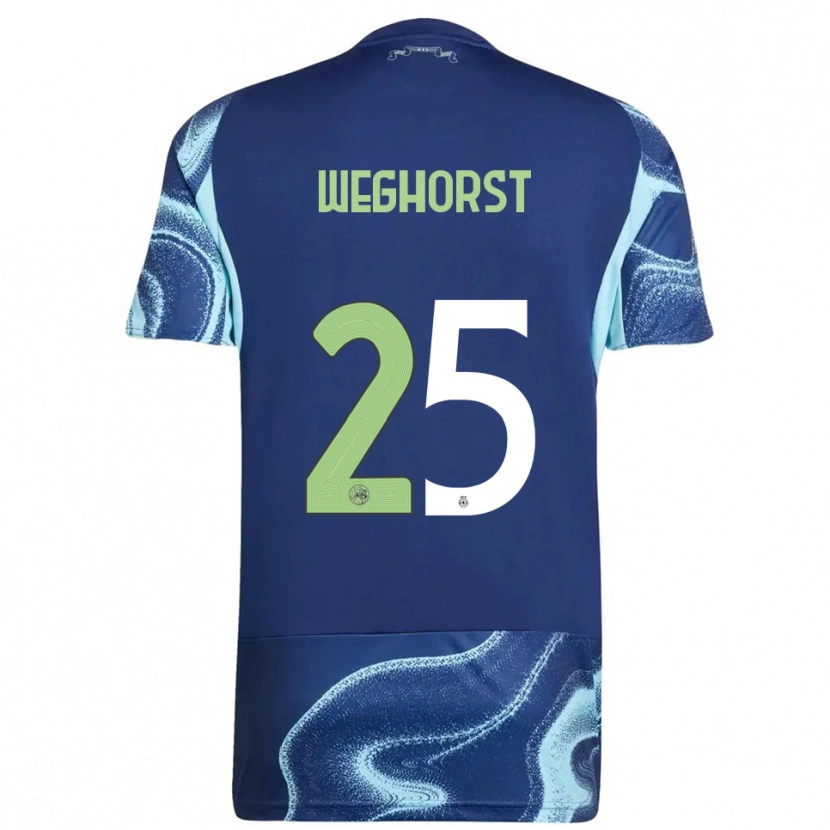 Danxen Men Wout Weghorst #25 Navy Sky Blue Away Jersey 2025/26 T-Shirt