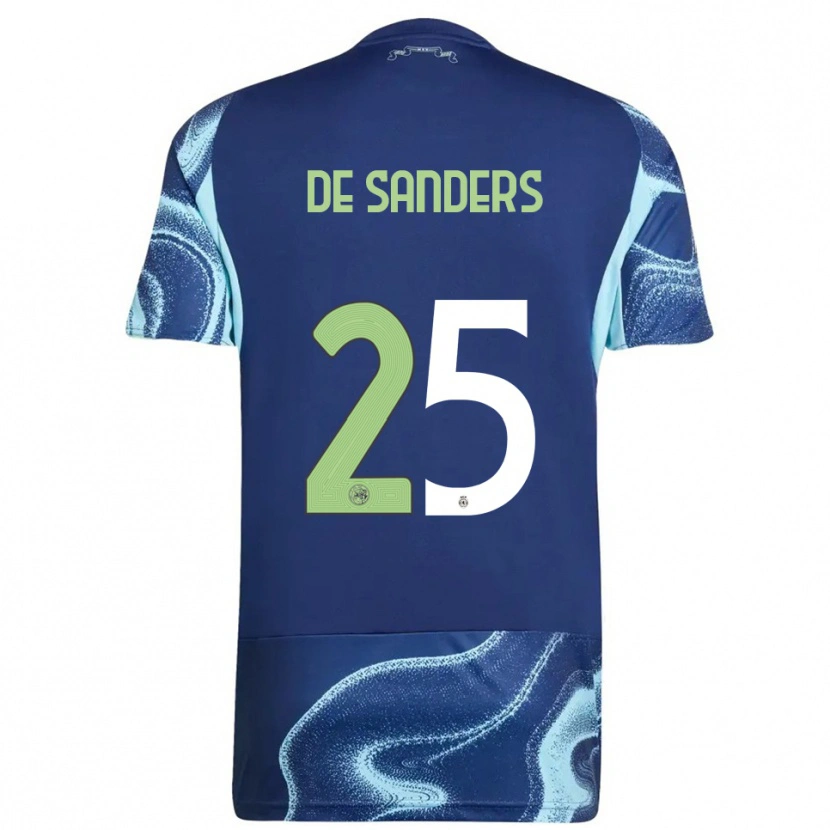 Danxen Men Kay-Lee De Sanders #25 Navy Sky Blue Away Jersey 2025/26 T-Shirt