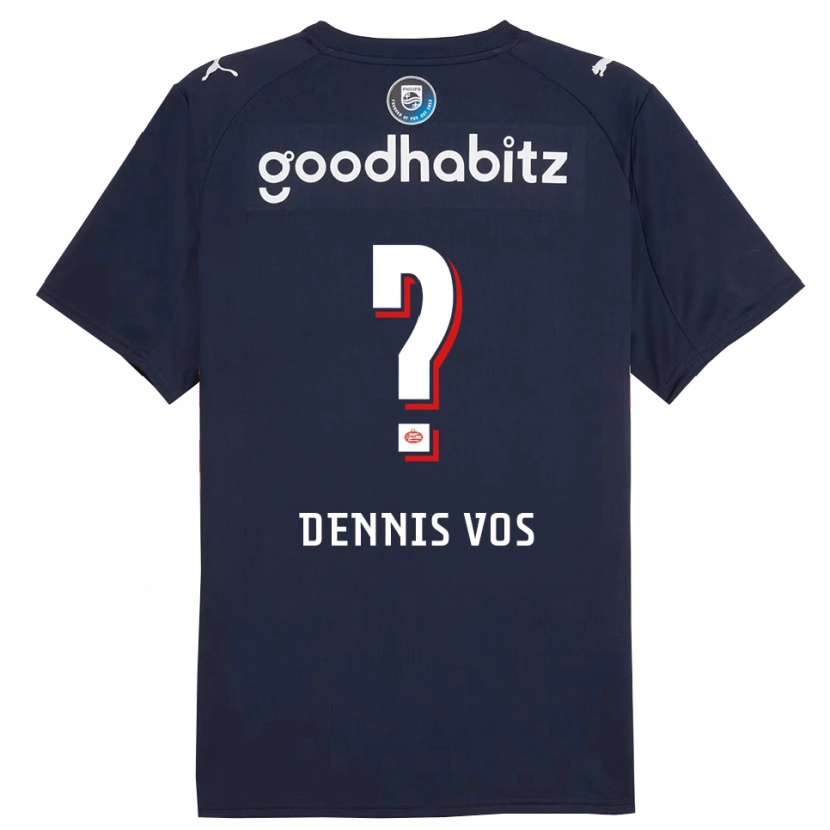 Danxen Men Dennis Vos #0 Navy White Away Jersey 2025/26 T-Shirt