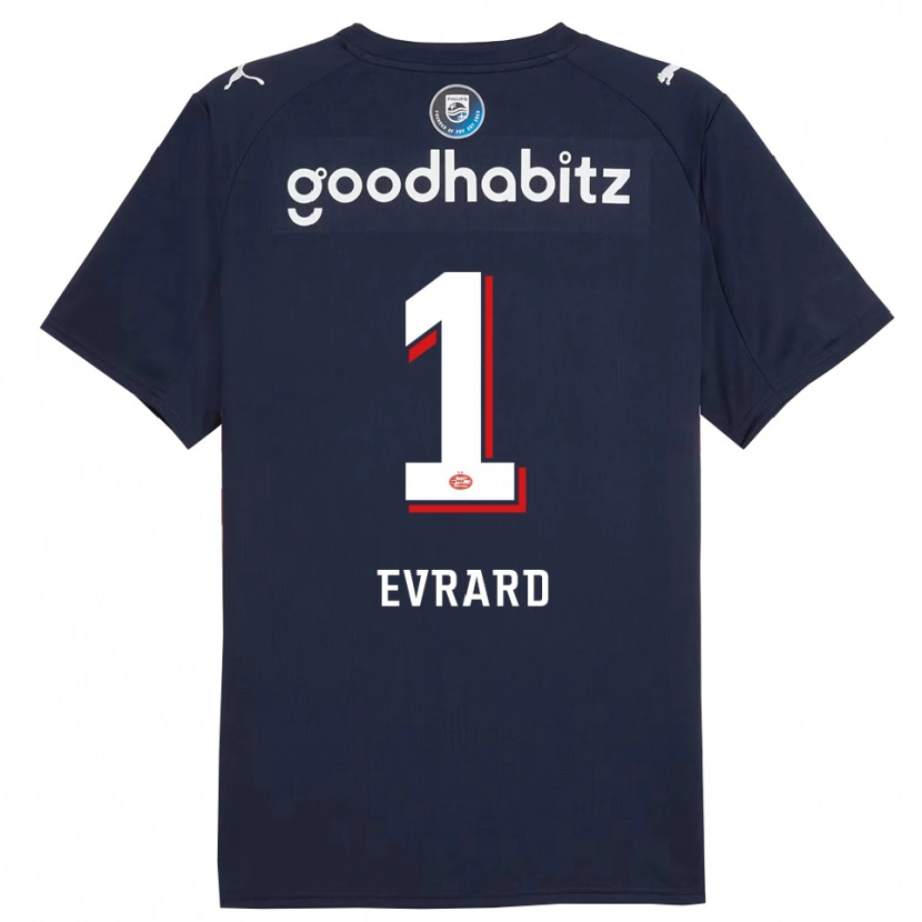 Danxen Men Nicky Evrard #1 Navy White Away Jersey 2025/26 T-Shirt