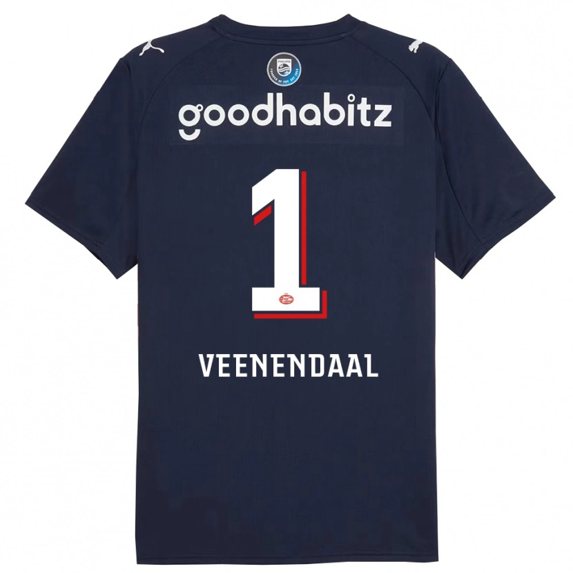 Danxen Men Sari Van Veenendaal #1 Navy White Away Jersey 2025/26 T-Shirt