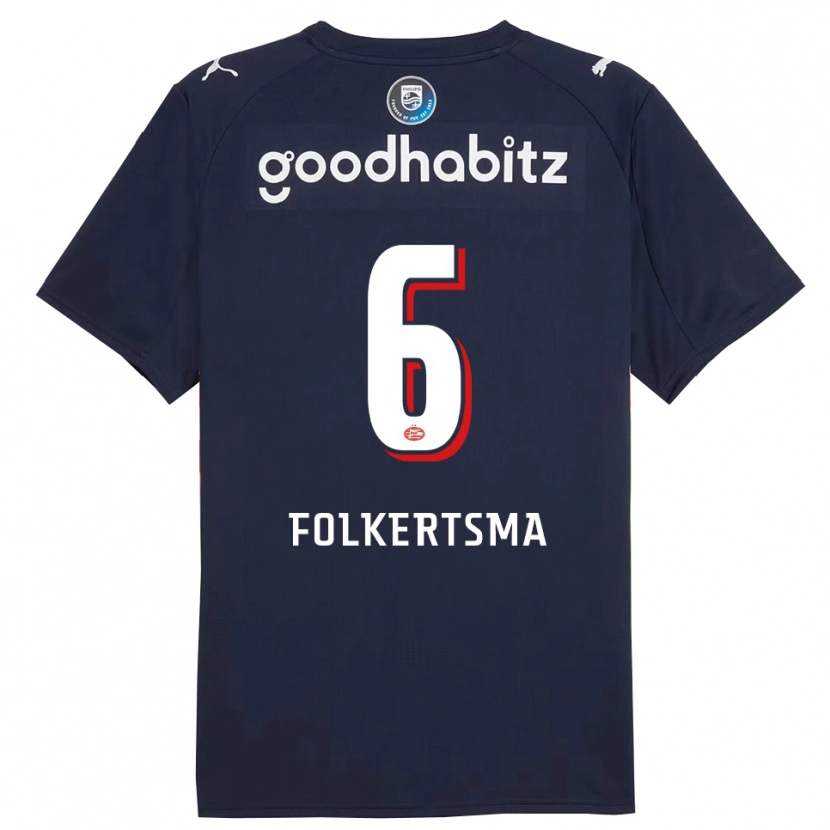 Danxen Men Sisca Folkertsma #6 Navy White Away Jersey 2025/26 T-Shirt