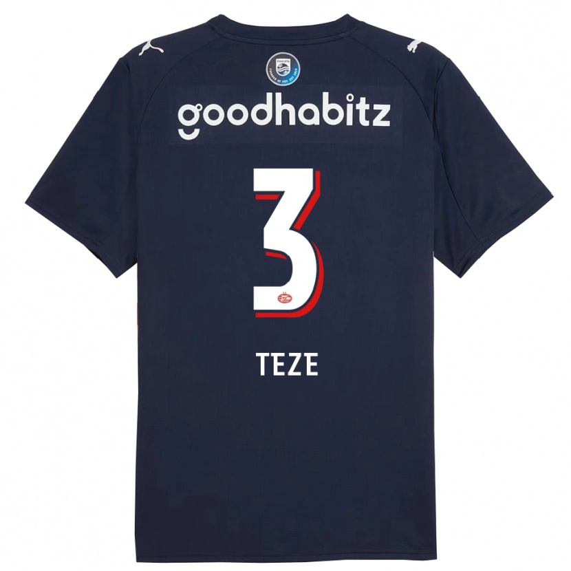 Danxen Men Jordan Teze #3 Navy White Away Jersey 2025/26 T-Shirt