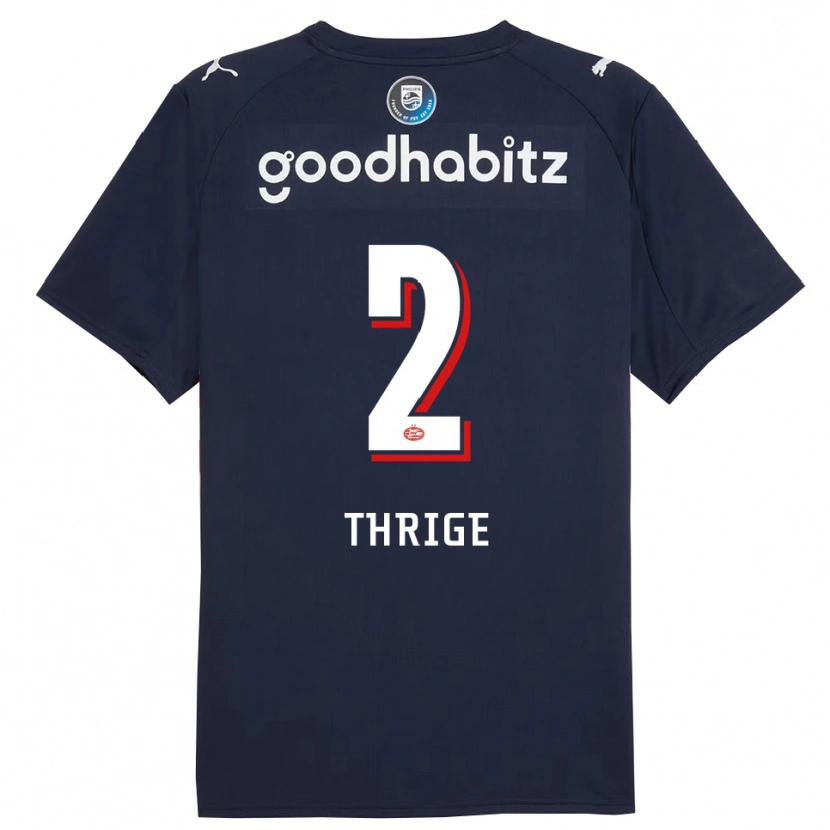 Danxen Men Sara Thrige #2 Navy White Away Jersey 2025/26 T-Shirt