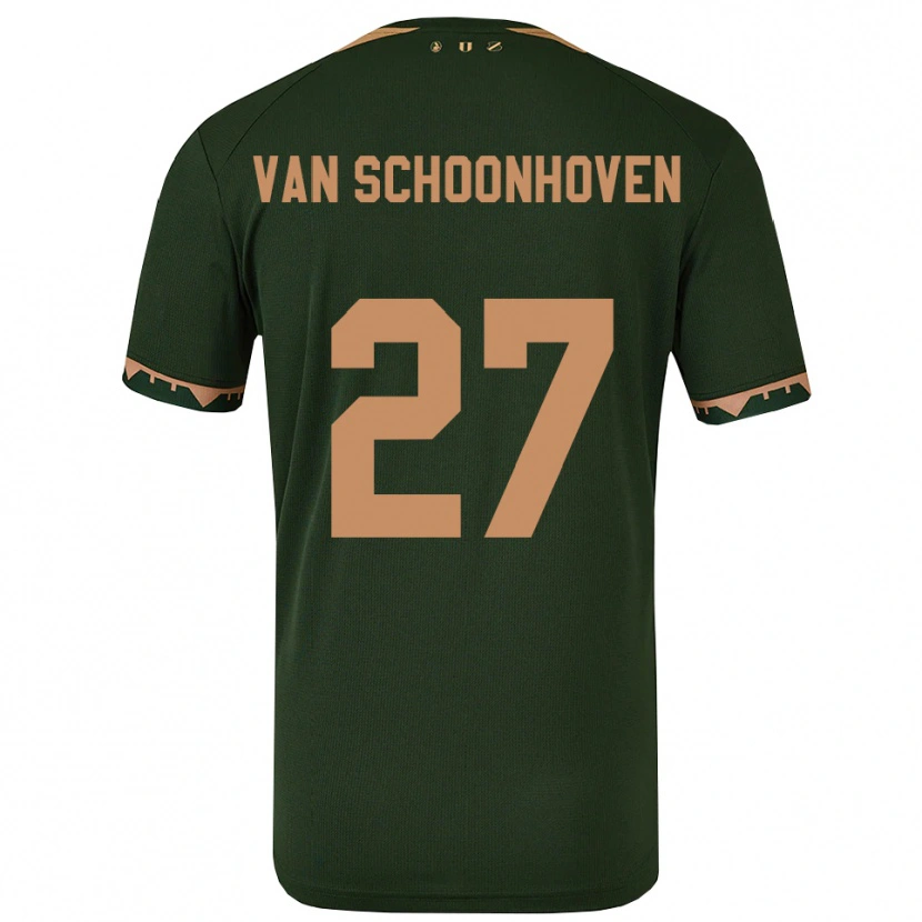 Danxen Men Nurija Van Schoonhoven #27 Green Gold Away Jersey 2025/26 T-Shirt