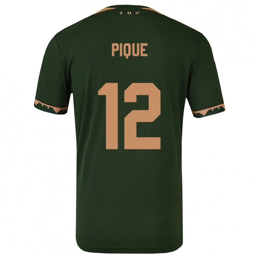 Danxen Men Naomi Piqué #12 Green Gold Away Jersey 2025/26 T-Shirt