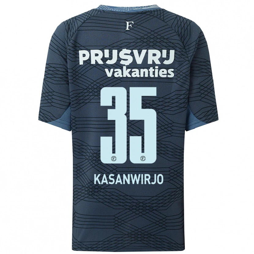 Danxen Men Neraysho Kasanwirjo #35 Black Gray Away Jersey 2025/26 T-Shirt