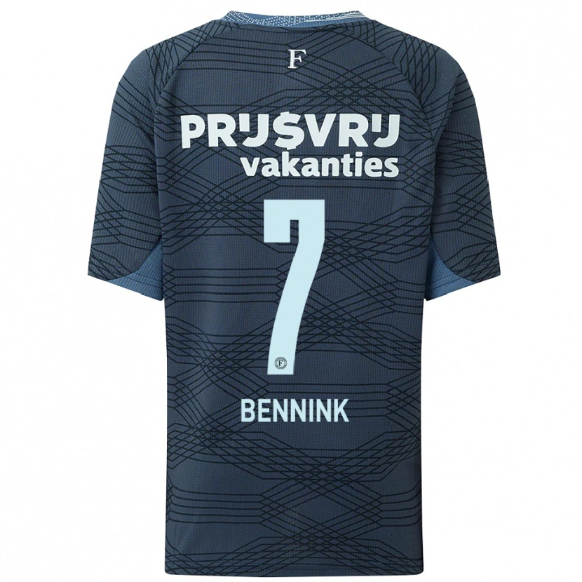 Danxen Men Maxime Bennink #7 Black Gray Away Jersey 2025/26 T-Shirt