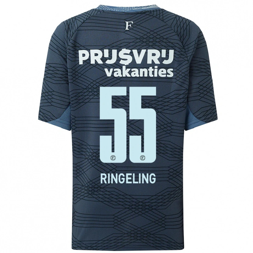 Danxen Men Sam Ringeling #55 Black Gray Away Jersey 2025/26 T-Shirt