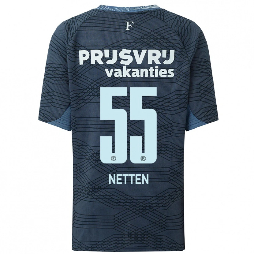Danxen Men Luc Netten #55 Black Gray Away Jersey 2025/26 T-Shirt