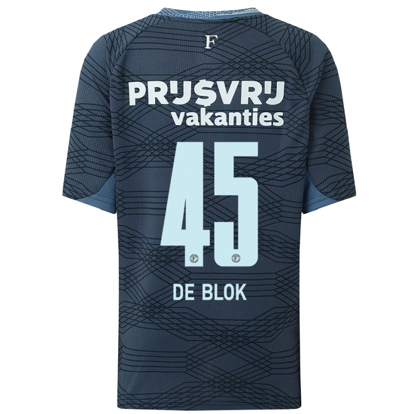 Danxen Men Lars De Blok #45 Black Gray Away Jersey 2025/26 T-Shirt