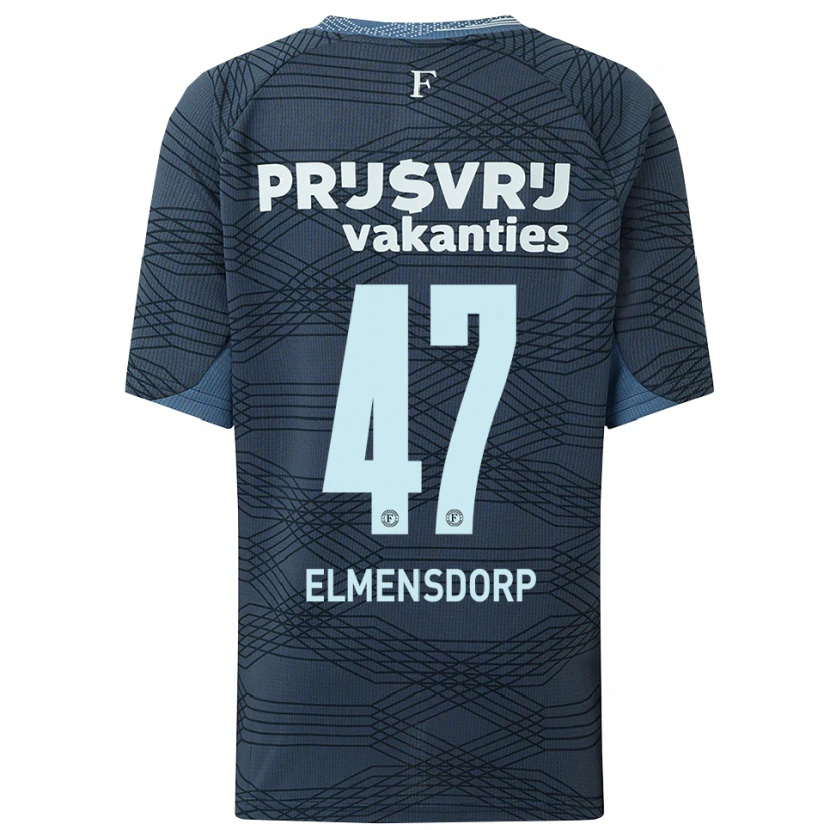 Danxen Men Paris Elmensdorp #47 Black Gray Away Jersey 2025/26 T-Shirt