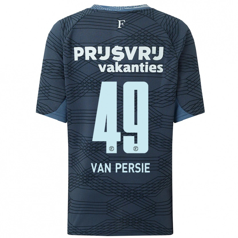 Danxen Men Shaqueel Van Persie #49 Black Gray Away Jersey 2025/26 T-Shirt