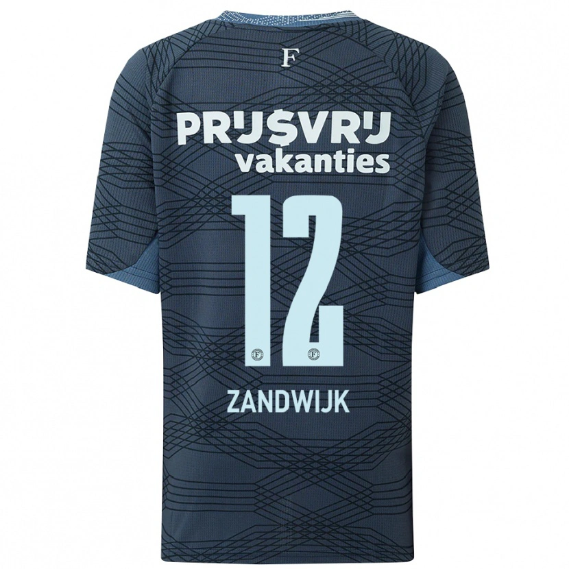 Danxen Men Tim Zandwijk #12 Black Gray Away Jersey 2025/26 T-Shirt