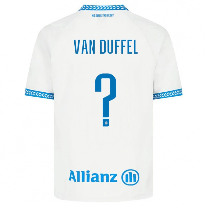 Danxen Men Céderick Van Duffel #0 Blue White Away Jersey 2025/26 T-Shirt