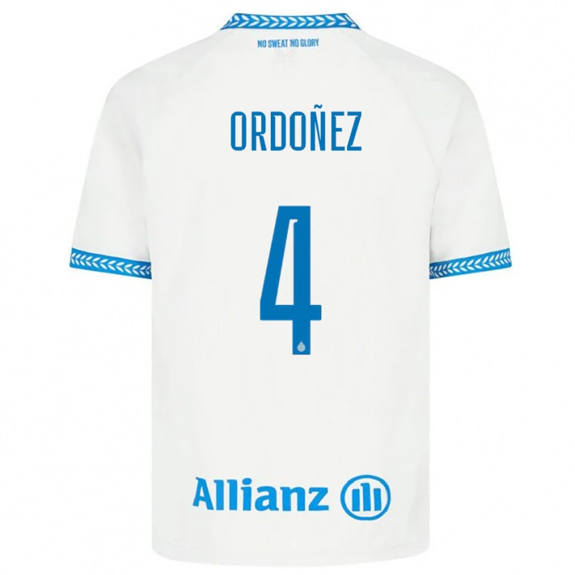 Danxen Men Joel Ordóñez #4 Blue White Away Jersey 2025/26 T-Shirt