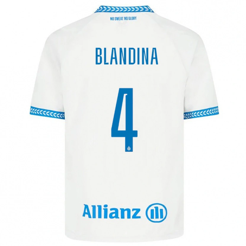 Danxen Men Noham Blandina #4 Blue White Away Jersey 2025/26 T-Shirt
