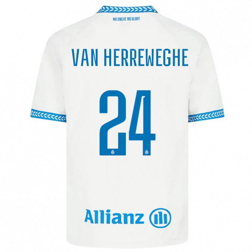 Danxen Men Febe Van Herreweghe #24 Blue White Away Jersey 2025/26 T-Shirt