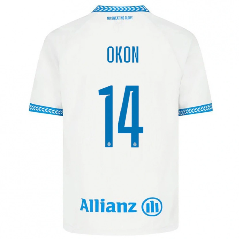 Danxen Men Gianluca Okon #14 Blue White Away Jersey 2025/26 T-Shirt