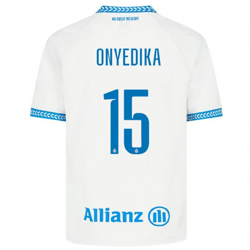 Danxen Men Raphael Onyedika #15 Blue White Away Jersey 2025/26 T-Shirt