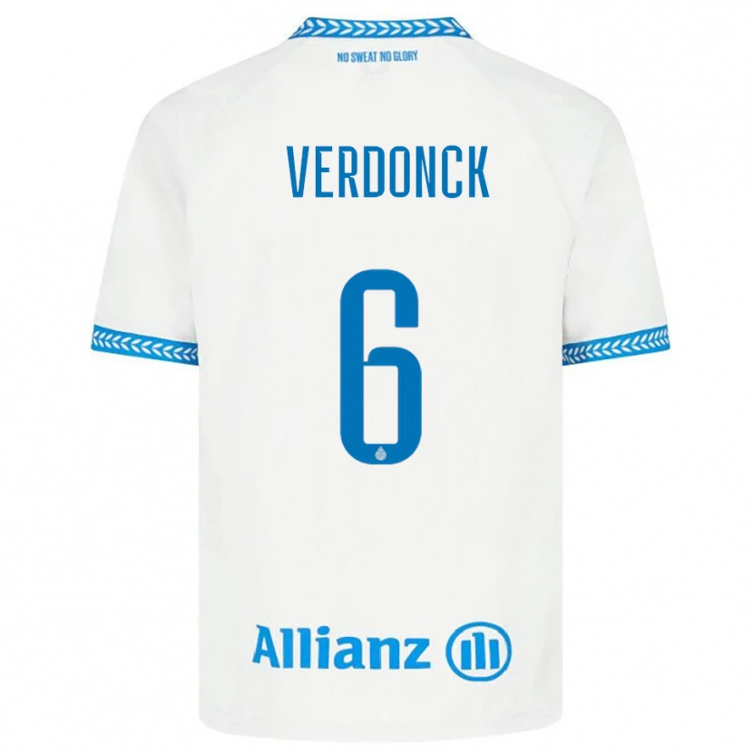 Danxen Men Saar Verdonck #6 Blue White Away Jersey 2025/26 T-Shirt