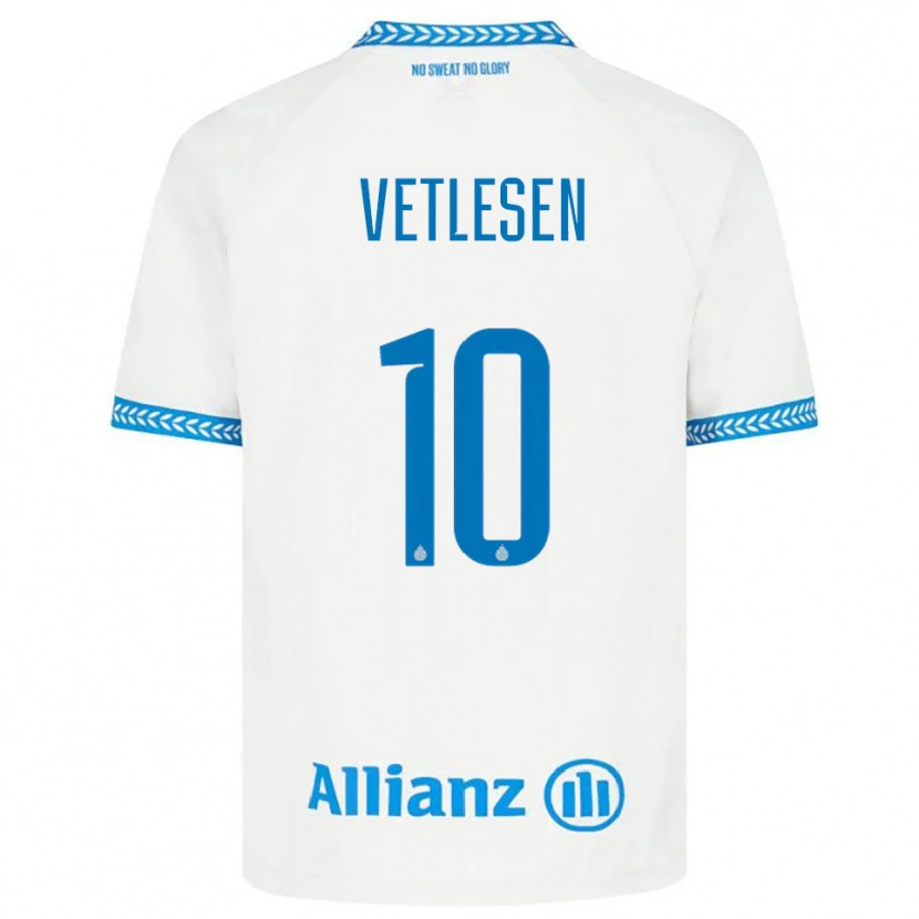 Danxen Men Hugo Vetlesen #10 Blue White Away Jersey 2025/26 T-Shirt