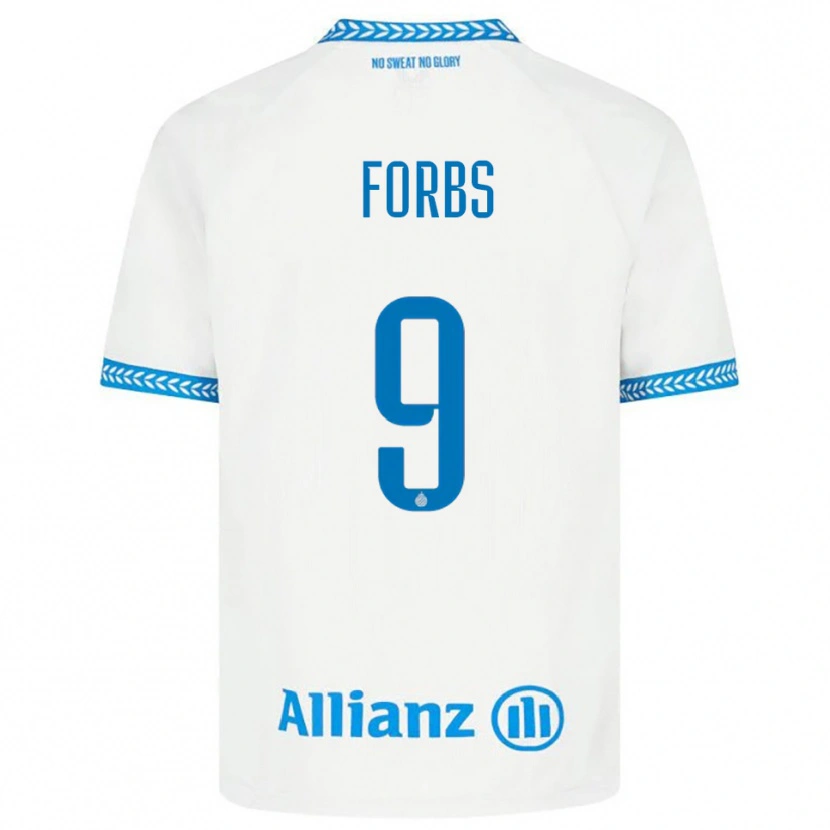 Danxen Men Carlos Forbs #9 Blue White Away Jersey 2025/26 T-Shirt