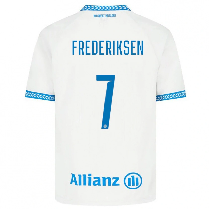 Danxen Men Rebekka Frederiksen #7 Blue White Away Jersey 2025/26 T-Shirt