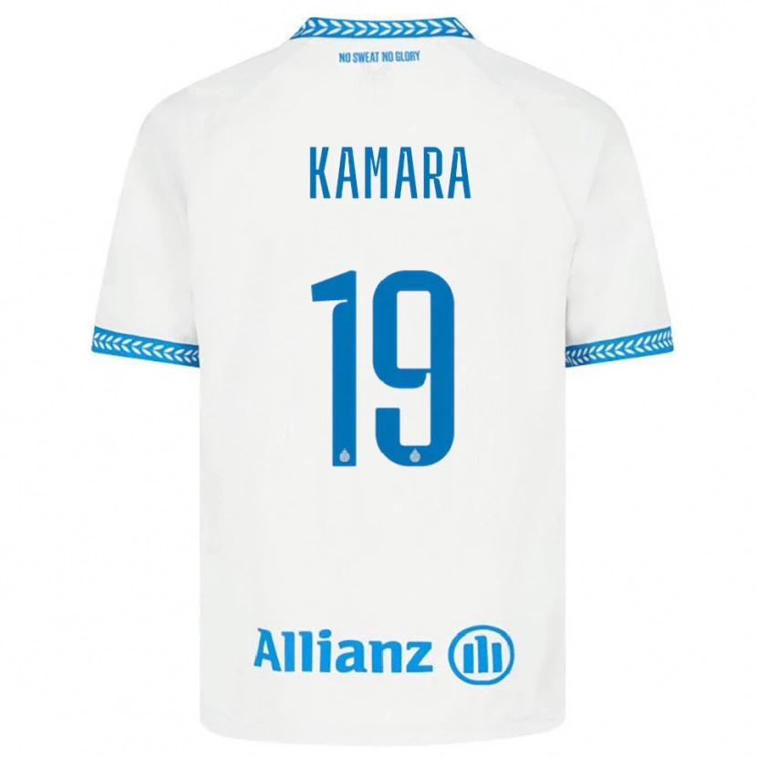 Danxen Men Al-Hassan Kamara #19 Blue White Away Jersey 2025/26 T-Shirt